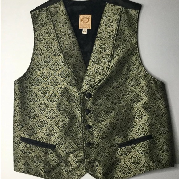 Wah Maker Cowboy Western Vest Sz XXL Black